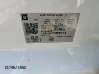 2018 Chevrolet Suburban LT z VIN 1GNSKHKC3JR331975, wystawiony jako Copart lot #56638795 z przebiegiem 130 647 mil mil oraz Szkoda całkowita • Salvage title. Historia ofert i sprzedaży dostępna na DreamBid. Obrazek 14.