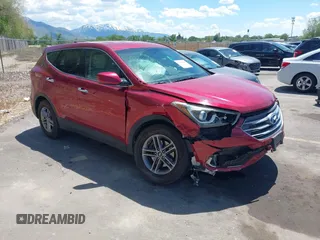 2017 Hyundai Santa Fe 2.4L with VIN 5XYZTDLB1HG466089, listed as a IAAI auction lot 42228320 with 138,476 mi miles and . Bid and sale history available at DreamBid. Image 1.