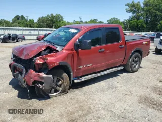 2015 Nissan Titan Pro-4X with VIN 1N6BA0EC5FN506358, listed as a Copart auction lot 56671205 with 153,712 mi miles and Salvage title. Bid and sale history available at DreamBid. Image 1.
