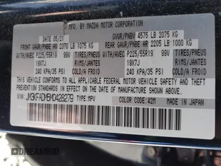 2021 Mazda CX-5 Grand Touring with VIN JM3KFADM5M0428279, listed as a IAAI auction lot 41747175 with 49,579 mi miles. Bid and sale history available at carsss.com. Image 9.
