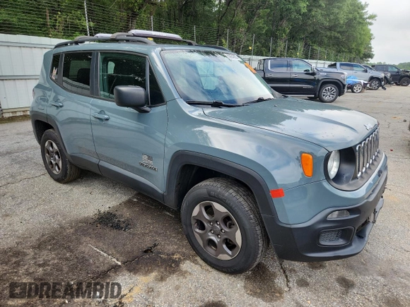 2017 Jeep Renegade Sport с VIN ZACCJBAB5HPF30248, выставлен на аукционе Copart как лот 60954805 с пробегом 86 469 миль миль и Списание • Salvage title. История ставок и продаж доступна на DreamBid. Изображение 4.
