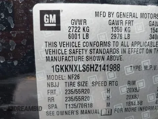 2017 GMC Acadia Denali z VIN 1GKKNXLS6HZ141988, wystawiony jako IAAI lot #41855218 z przebiegiem 132 732 mil mil oraz . Historia ofert i sprzedaży dostępna na DreamBid. Obrazek 9.