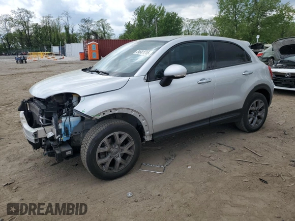 2017 FIAT 500X Trekking with VIN ZFBCFYCB3HP606695, listed as a Copart auction lot 54681115 with 59,346 mi miles and Salvage title. Bid and sale history available at DreamBid. Image 1.