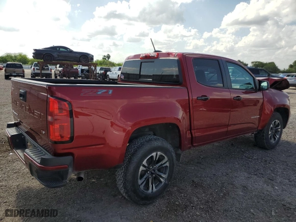 2021 Chevrolet Colorado 2WD Z71 with VIN 1GCGSDEN8M1222192, listed as a Copart auction lot 67338574 with 77,941 mi miles and Salvage Title. Bid and sale history available at carsss.com. Image 3.