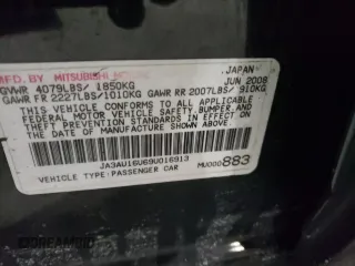 2009 Mitsubishi Lancer DE z VIN JA3AU16U69U016913, wystawiony jako Copart lot #44137125 z przebiegiem 212 554 mil mil oraz Szkoda całkowita • Salvage title. Historia ofert i sprzedaży dostępna na DreamBid. Obrazek 13.