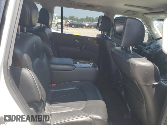 2012 Infiniti QX56 7-passenger with VIN JN8AZ2NE4C9019603, listed as a Copart auction lot 62738594 with 224,183 mi miles and Salvage Title. Bid and sale history available at carsss.com. Image 12.