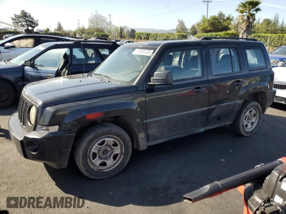 2010 Jeep Patriot Sport with VIN 1J4NF2GB9AD518345, listed as a Copart auction lot 52528755 with 175,193 mi miles and Salvage Title. Bid and sale history available at carsss.com. Image 1.