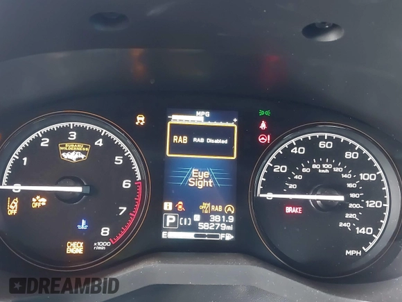 2022 Subaru Forester Wilderness with VIN JF2SKAMC3NH401355, listed as a IAAI auction lot 42510482 with 58,279 mi miles and . Bid and sale history available at DreamBid. Image 7.