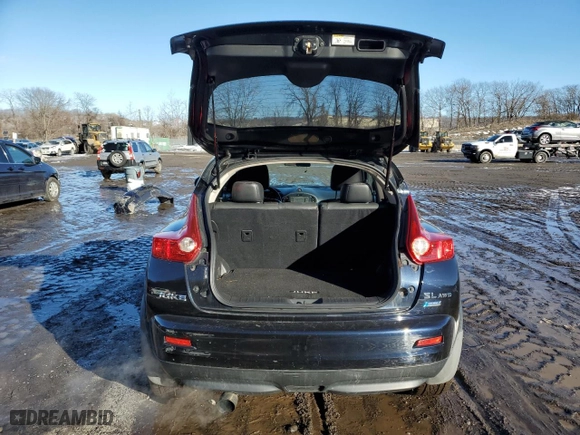 2012 Nissan Juke SV with VIN JN8AF5MV5CT114721, listed as a Copart auction lot 46484245 with 112,108 mi miles and Salvage Title. Bid and sale history available at carsss.com. Image 6.