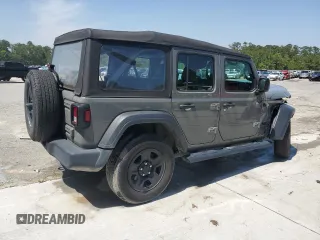 2021 Jeep Wrangler Unlimited Sport S with VIN 1C4HJXDG1MW730308, listed as a Copart auction lot 56921685 with 28,391 mi miles and Salvage title. Bid and sale history available at DreamBid. Image 3.