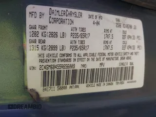 2005 Chrysler Pacifica Touring with VIN 2C4GM68455R656009, listed as a IAAI auction lot 42199545 with 170,343 mi miles and . Bid and sale history available at DreamBid. Image 9.