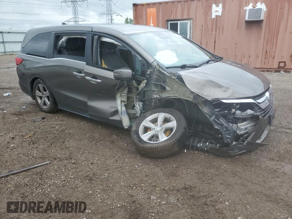 2020 Honda Odyssey EX with VIN 5FNRL6H5XLB032588, listed as a Copart auction lot 59366995 with 86,982 mi miles and Salvage title. Bid and sale history available at DreamBid. Image 4.