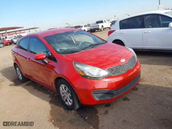 2012 Kia Rio LX with VIN KNADM4A33C6045387, listed as a IAAI auction lot 41548099 with 104,347 mi miles. Bid and sale history available at carsss.com. Image 1.