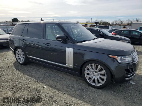 2014 Land Rover Range Rover Supercharged with VIN SALGS3TF3EA167523, listed as a Copart auction lot 45577295 with 142,288 mi miles and Clean title. Bid and sale history available at DreamBid. Image 4.