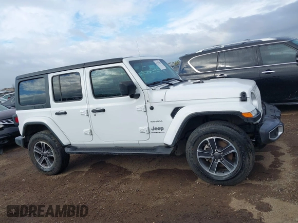 2023 Jeep Wrangler Sahara with VIN 1C4HJXEN7PW701607, listed as a IAAI auction lot 41774580 with 13,376 mi miles. Bid and sale history available at carsss.com. Image 13.