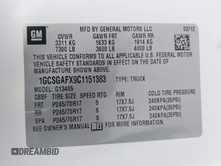 2012 Chevrolet Express Cargo with VIN 1GCSGAFX9C1151383, listed as a IAAI auction lot 42078082 with 199,106 mi miles and . Bid and sale history available at DreamBid. Image 9.