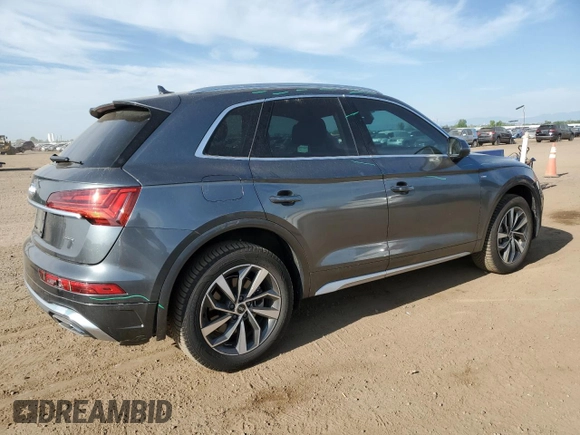 2022 Audi Q5 S line Premium z VIN WA1GAAFY3N2099448, wystawiony jako Copart lot #58257715 z przebiegiem 39 407 mil mil oraz Szkoda całkowita • Salvage title. Historia ofert i sprzedaży dostępna na DreamBid. Obrazek 3.