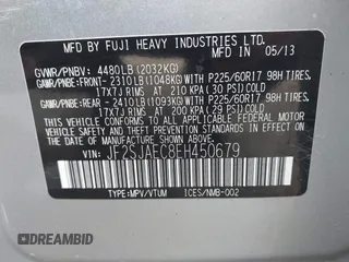 2014 Subaru Forester Premium with VIN JF2SJAEC8EH450679, listed as a IAAI auction lot 41432350 with 276,006 mi miles and . Bid and sale history available at DreamBid. Image 9.