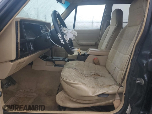 1996 Jeep Cherokee Sport with VIN 1J4FJ68S0TL288244, listed as a Copart auction lot 87801025 with 218,356 mi miles and Salvage Title. Bid and sale history available at carsss.com. Image 7.