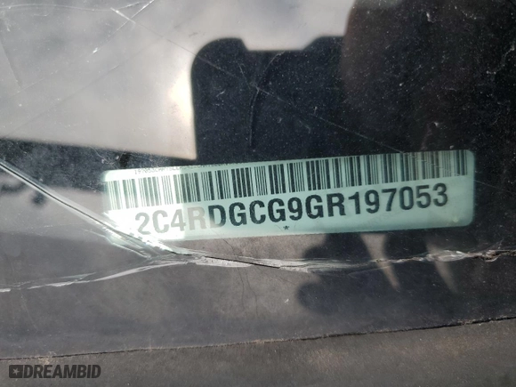 2016 Dodge Grand Caravan SXT with VIN 2C4RDGCG9GR197053, listed as a Copart auction lot 53143785 with 112,202 mi miles and Salvage Title. Bid and sale history available at carsss.com. Image 13.