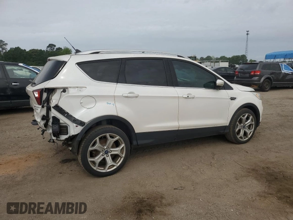 2019 Ford Escape Titanium with VIN 1FMCU0J91KUB19987, listed as a Copart auction lot 53946025 with 90,092 mi miles and Salvage title. Bid and sale history available at DreamBid. Image 3.