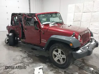 2012 Jeep Wrangler Unlimited Sport with VIN 1C4HJWDG8CL277251, listed as a IAAI auction lot 41279245 with 1 mi miles. Bid and sale history available at carsss.com. Image 1.