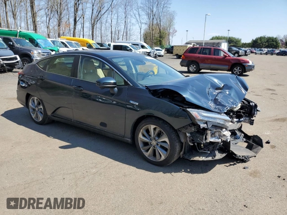 2018 Honda Clarity Touring with VIN JHMZC5F34JC015578, listed as a Copart auction lot 54193505 with 92,510 mi miles and Salvage Title. Bid and sale history available at DreamBid. Image 4.