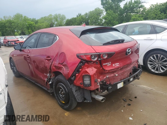 2019 Mazda Mazda3 Hatchback w/Premium Pkg with VIN JM1BPBNM9K1124082, listed as a Copart auction lot 53430905 with 45,858 mi miles and Salvage Title. Bid and sale history available at carsss.com. Image 2.