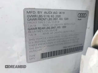 2019 Audi Q3 Premium with VIN WA1AECF37K1077089, listed as a IAAI auction lot 41742732 with 61,038 mi miles and . Bid and sale history available at DreamBid. Image 9.