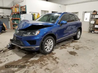 2017 Volkswagen Touareg Sport с VIN WVGEF7BP7HD004456, выставлен на аукционе Copart как лот 53356985 с пробегом Не указан миль и Чистый • Clean title. История ставок и продаж доступна на DreamBid. Изображение 1.