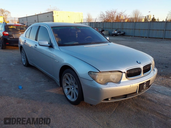 2003 BMW 7 Series 745i with VIN WBAGL63403DP64514, listed as a IAAI auction lot 41045246 with 111,000 mi miles and . Bid and sale history available at DreamBid. Image 1.