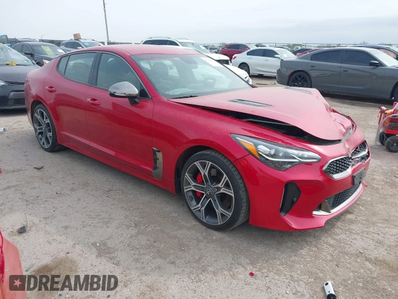 2020 Kia Stinger GT with VIN KNAE35LC8L6075740, listed as a IAAI auction lot 41930433 with 55,974 mi miles and . Bid and sale history available at DreamBid. Image 1.