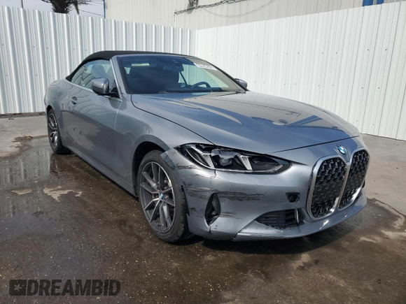 2025 BMW 4 Series 430i with VIN WBA33DB05SCT21944, listed as a Copart auction lot 44054525 with 7,473 mi miles and Clean Title. Bid and sale history available at carsss.com. Image 4.
