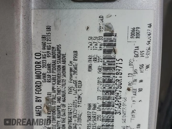 2016 Ford Fusion SE with VIN 3FA6P0H78GR189715, listed as a Copart auction lot 53709825 with 140,393 mi miles and Salvage Title. Bid and sale history available at DreamBid. Image 13.