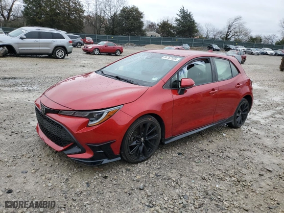2021 Toyota Corolla Hatchback SE with VIN JTND4MBE3M3109820, listed as a Copart auction lot 84167304 with 34,302 mi miles and Salvage Title. Bid and sale history available at carsss.com. Image 1.