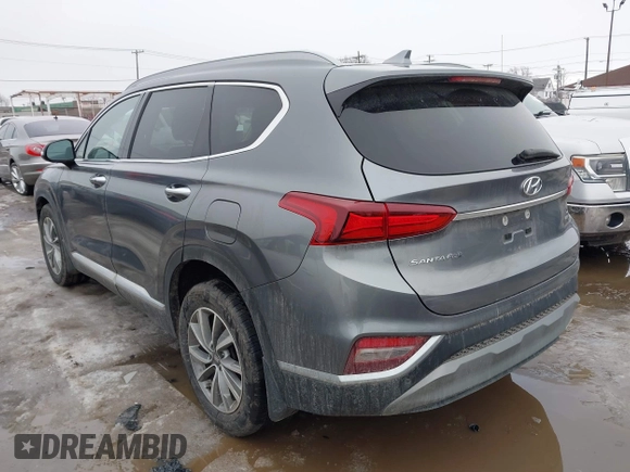 2020 Hyundai Santa Fe SEL with VIN 5NMS3CAD1LH157043, listed as a IAAI auction lot 41706684 with 55,674 mi miles. Bid and sale history available at carsss.com. Image 3.