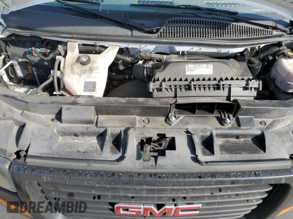 2019 GMC Savana Cargo Van with VIN 1GTW7AFP0K1301879, listed as a Copart auction lot 42157385 with 65,831 mi miles and Salvage Title. Bid and sale history available at carsss.com. Image 12.
