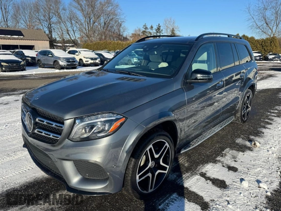 2019 Mercedes-Benz GLS 550 with VIN 4JGDF7DE2KB239390, listed as a Copart auction lot 42416665 with 97,098 mi miles and Clean title. Bid and sale history available at DreamBid. Image 1.