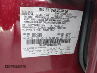 2008 Ford Taurus Limited with VIN 1FAHP28W18G115976, listed as a IAAI auction lot 41527745 with 125,745 mi miles. Bid and sale history available at carsss.com. Image 9.