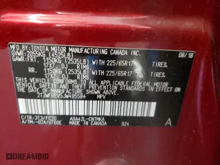 2018 Toyota RAV4 XLE with VIN 2T3WFREV5JW495584, listed as a Copart auction lot 48867725 with 34,060 mi miles and Salvage Title. Bid and sale history available at carsss.com. Image 14.