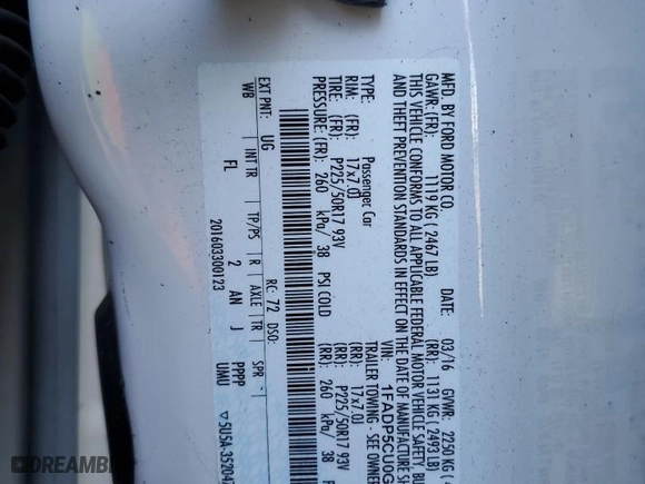 2016 Ford C-Max Energi SEL with VIN 1FADP5CU0GL110246, listed as a Copart auction lot 46640935 with 0 mi miles and Salvage Title. Bid and sale history available at carsss.com. Image 12.