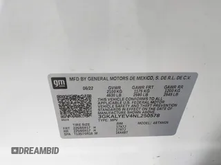 2022 GMC Terrain AT4 with VIN 3GKALYEV4NL250578, listed as a IAAI auction lot 42218524 with 24,680 mi miles and . Bid and sale history available at DreamBid. Image 9.