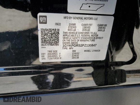2023 Cadillac XT6 AWD Sport z VIN 1GYKPGRS2PZ130847, wystawiony jako Copart lot #58174474 z przebiegiem 11 958 mil mil oraz Tytuł czysty. Historia ofert i sprzedaży dostępna na DreamBid. Obrazek 13.