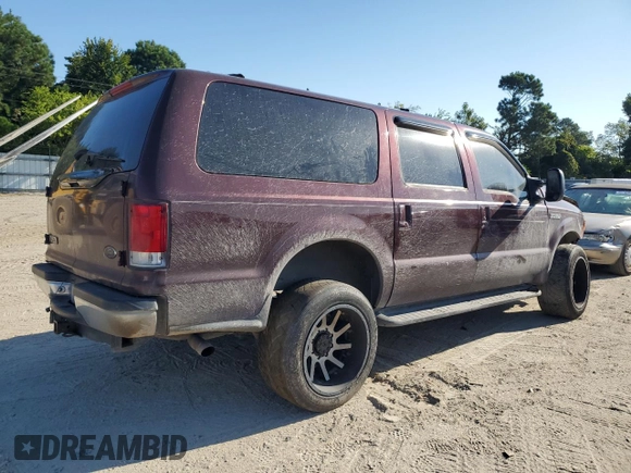 2000 Ford Excursion XLT z VIN 1FMNU41S0YED84177, wystawiony jako Copart lot #70966074 z przebiegiem Nie podano mil oraz Szkoda całkowita • Salvage title. Historia ofert i sprzedaży dostępna na DreamBid. Obrazek 3.