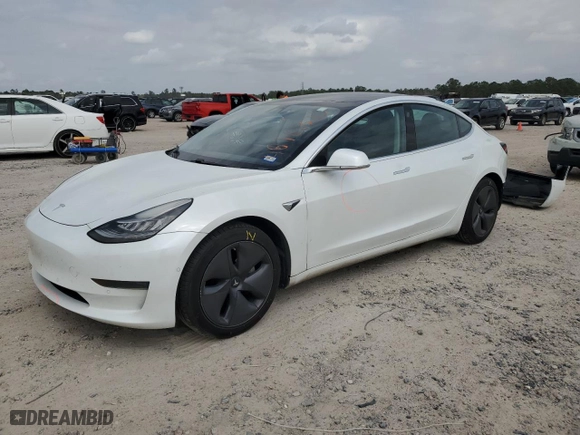 2020 Tesla Model 3 Standard Range Plus with VIN 5YJ3E1EA8LF800072, listed as a Copart auction lot 48168325 with 91,439 mi miles and Salvage Title. Bid and sale history available at carsss.com. Image 1.