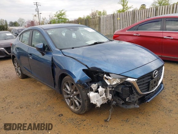 2018 Mazda 3 Touring with VIN 3MZBN1V39JM262260, listed as a IAAI auction lot 42022243 with 89,160 mi miles. Bid and sale history available at carsss.com. Image 1.