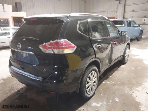2016 Nissan Rogue S with VIN JN8AT2MV1GW136307, listed as a IAAI auction lot 41565866 with 66,488 mi miles. Bid and sale history available at carsss.com. Image 4.