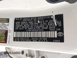 2013 Toyota Avalon XLE with VIN 4T1BK1EB5DU014912, listed as a IAAI auction lot 41699308 with 258,350 mi miles and . Bid and sale history available at DreamBid. Image 9.