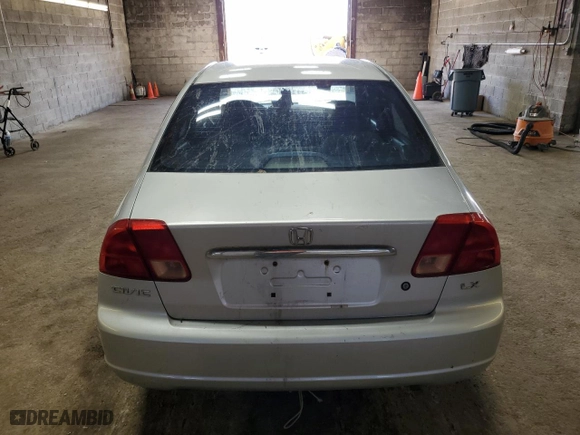 2002 Honda Civic LX with VIN 1HGES16582L005460, listed as a Copart auction lot 51419075 with 0 mi miles and Salvage Title. Bid and sale history available at carsss.com. Image 6.