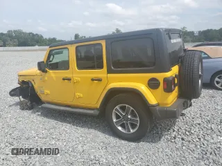 2019 Jeep Wrangler Unlimited Sahara with VIN 1C4HJXEN4KW593715, listed as a Copart auction lot 53883335 with 83,349 mi miles and Salvage Title. Bid and sale history available at DreamBid. Image 2.